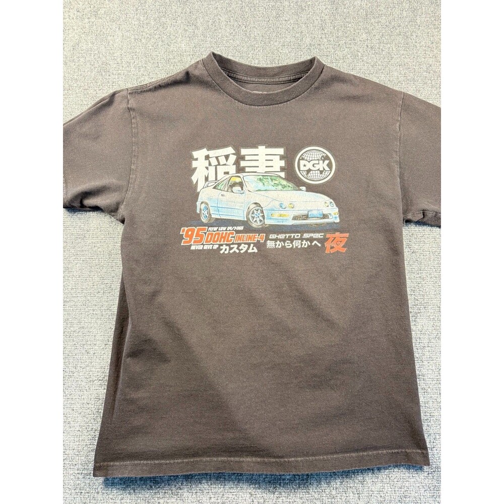 DGK T Shirt Mens Medium JDM 95 DOHC Japanese Car Skate Streetwear Black